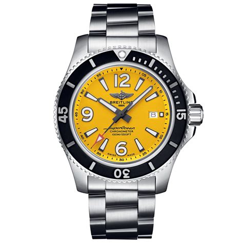 breitling superocean 44 yellow review|breitling superocean 44 blue version.